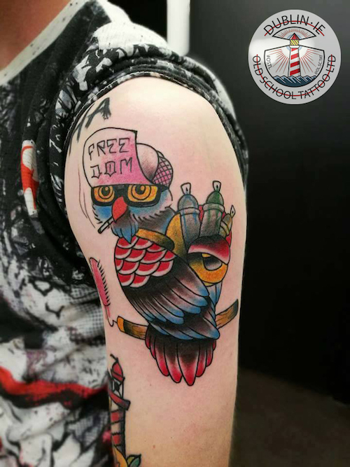 graphity owl tattoo